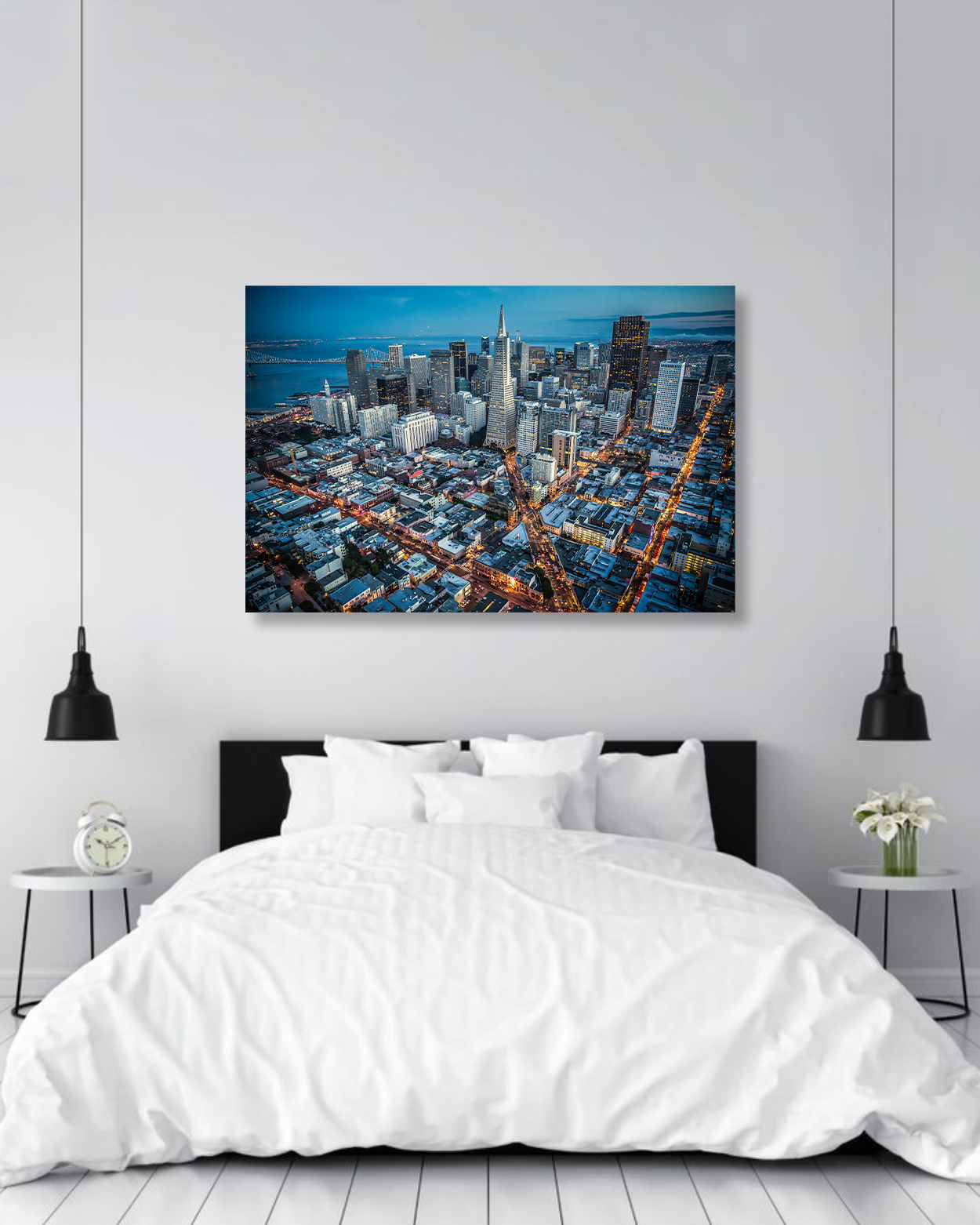 A birds eye view of traffic in San Francisco's streets.