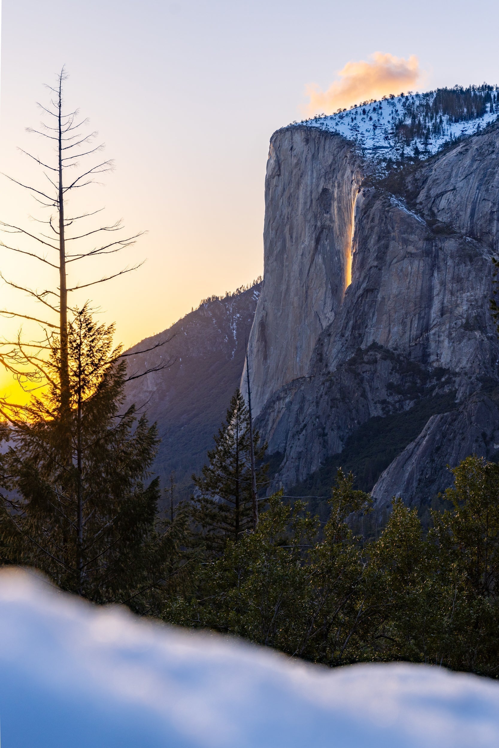 Yosemite National Park, and their “Firefalls”